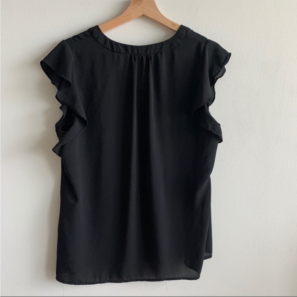 Philosophy Black Short Sleeve Blouse - Picture 2 of 2